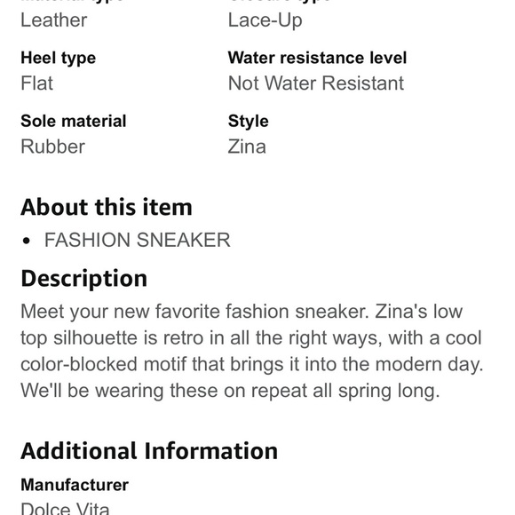 Dolce Vita Zina Retro Low top Sneaker Sz 8.5 - Picture 11 of 11